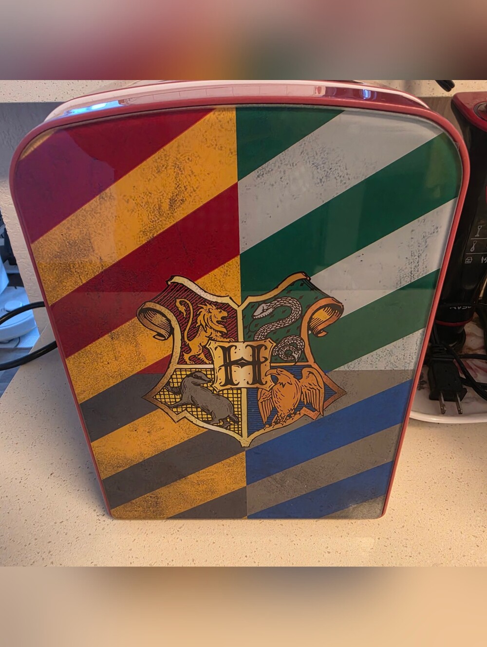 Harry Potter Hogwarts Corded Electric Mini Fridge Fits 6 Cans